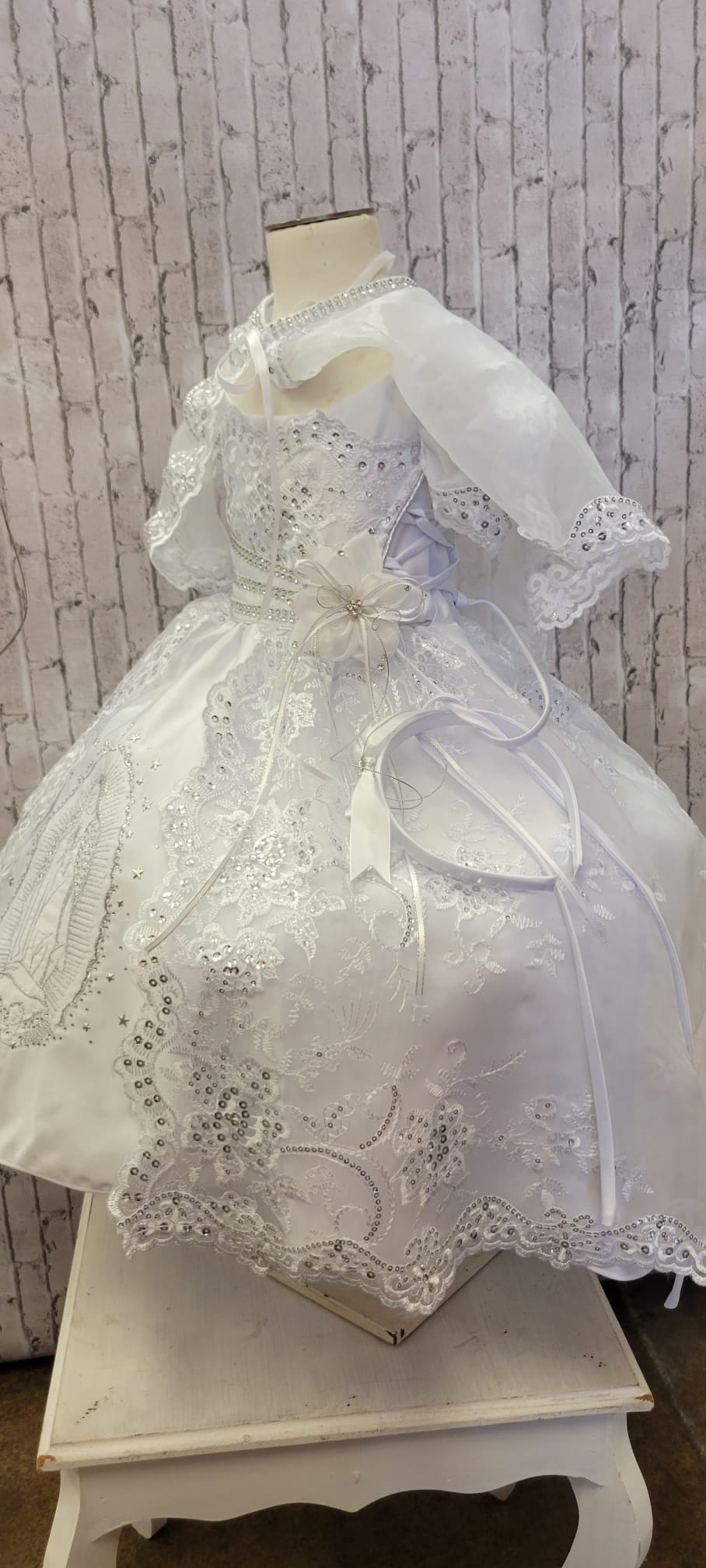 Baptism/Christening Gown de virgen de guadalupe