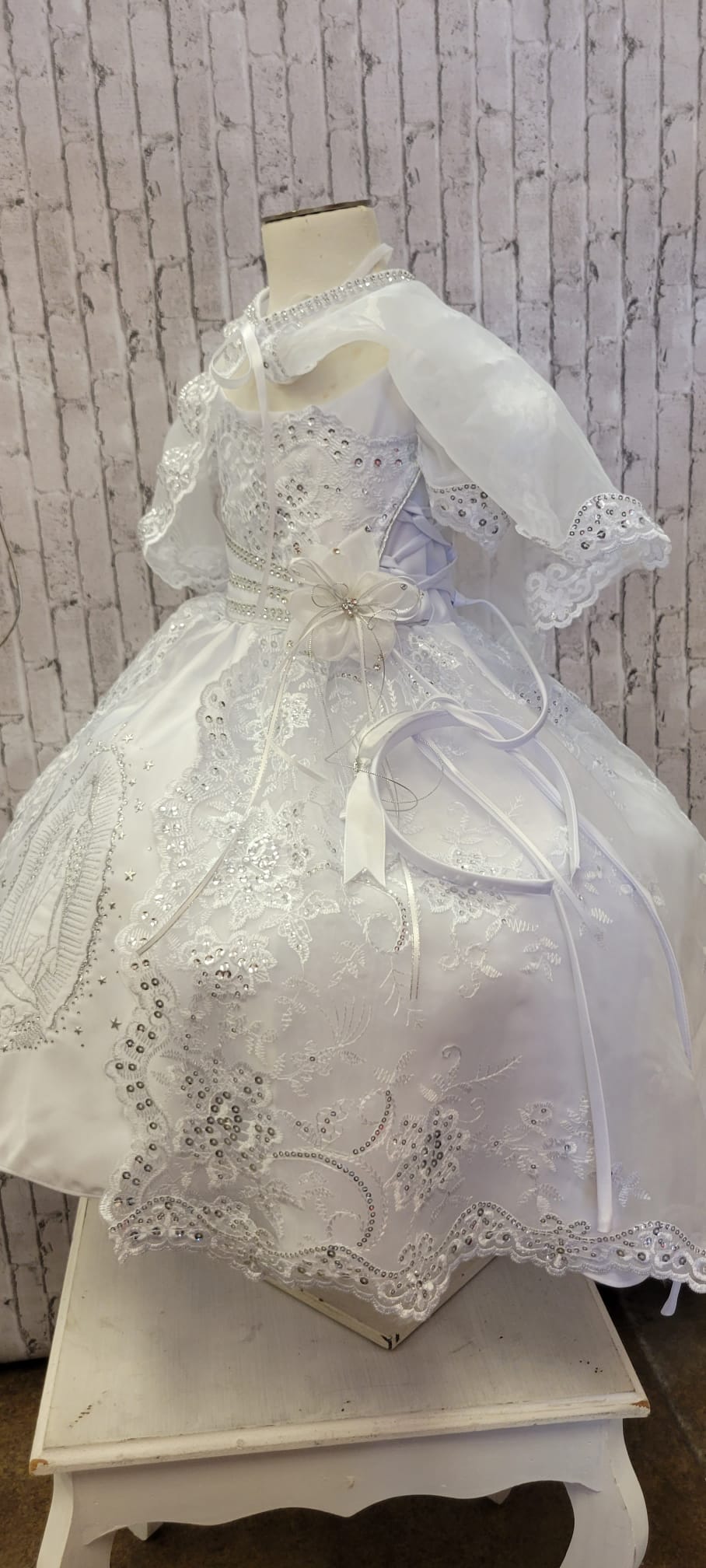 Baptism/Christening Gown de virgen de guadalupe