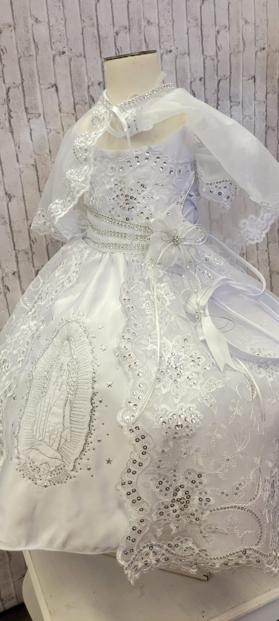 Baptism/Christening Gown de virgen de guadalupe