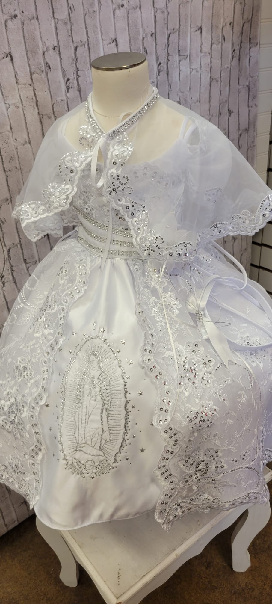 Baptism/Christening Gown de virgen de guadalupe