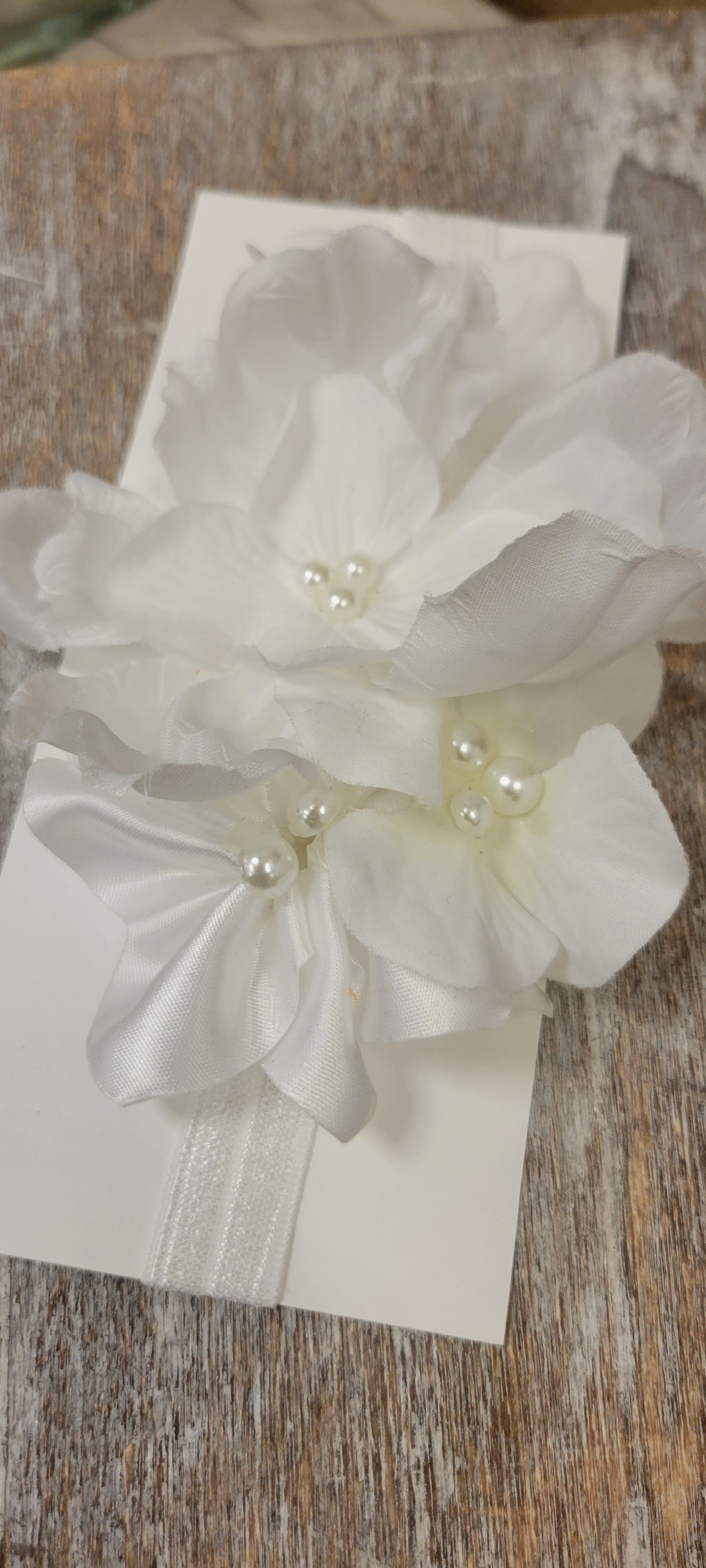 White flowers headband, Communion headband, baptis headband
