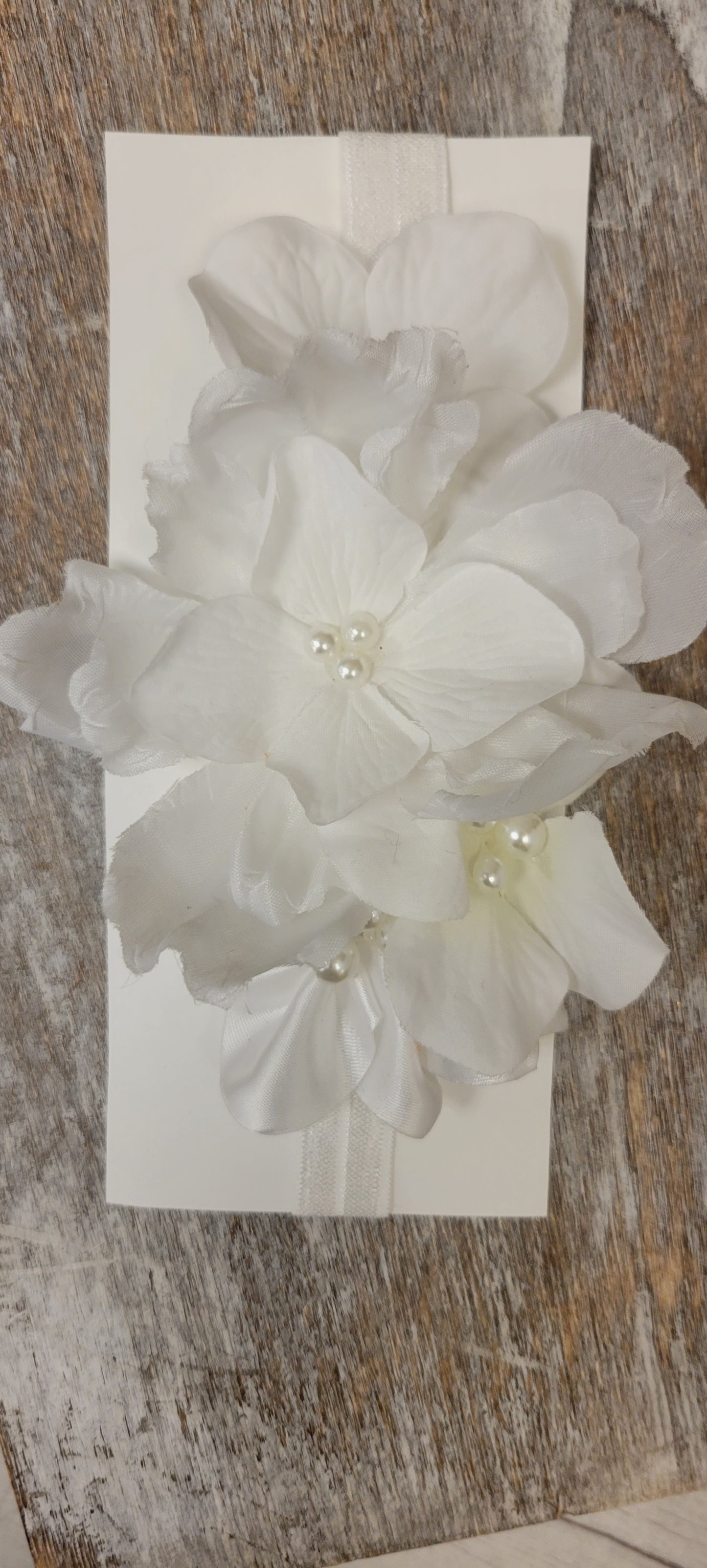 White flowers headband, Communion headband, baptis headband