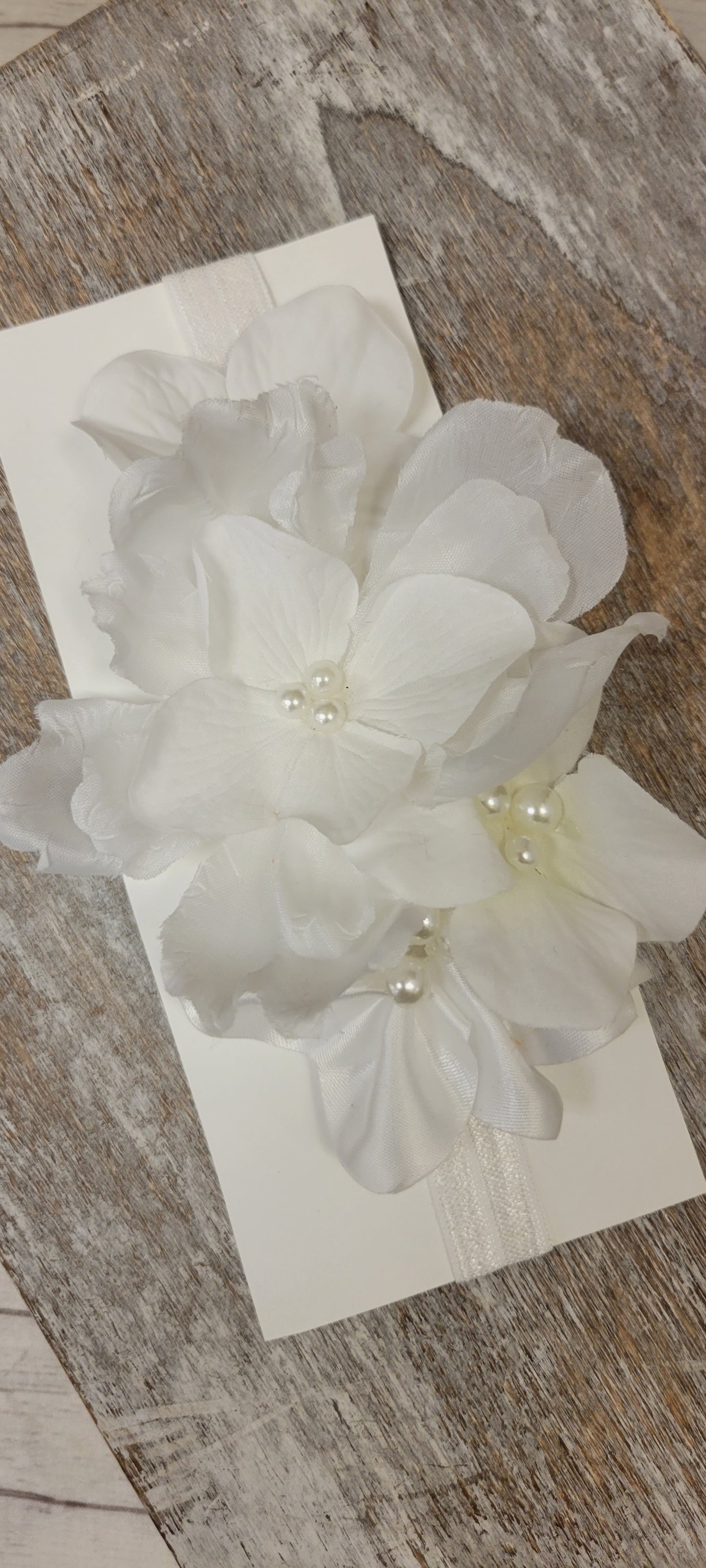 White flowers headband, Communion headband, baptis headband