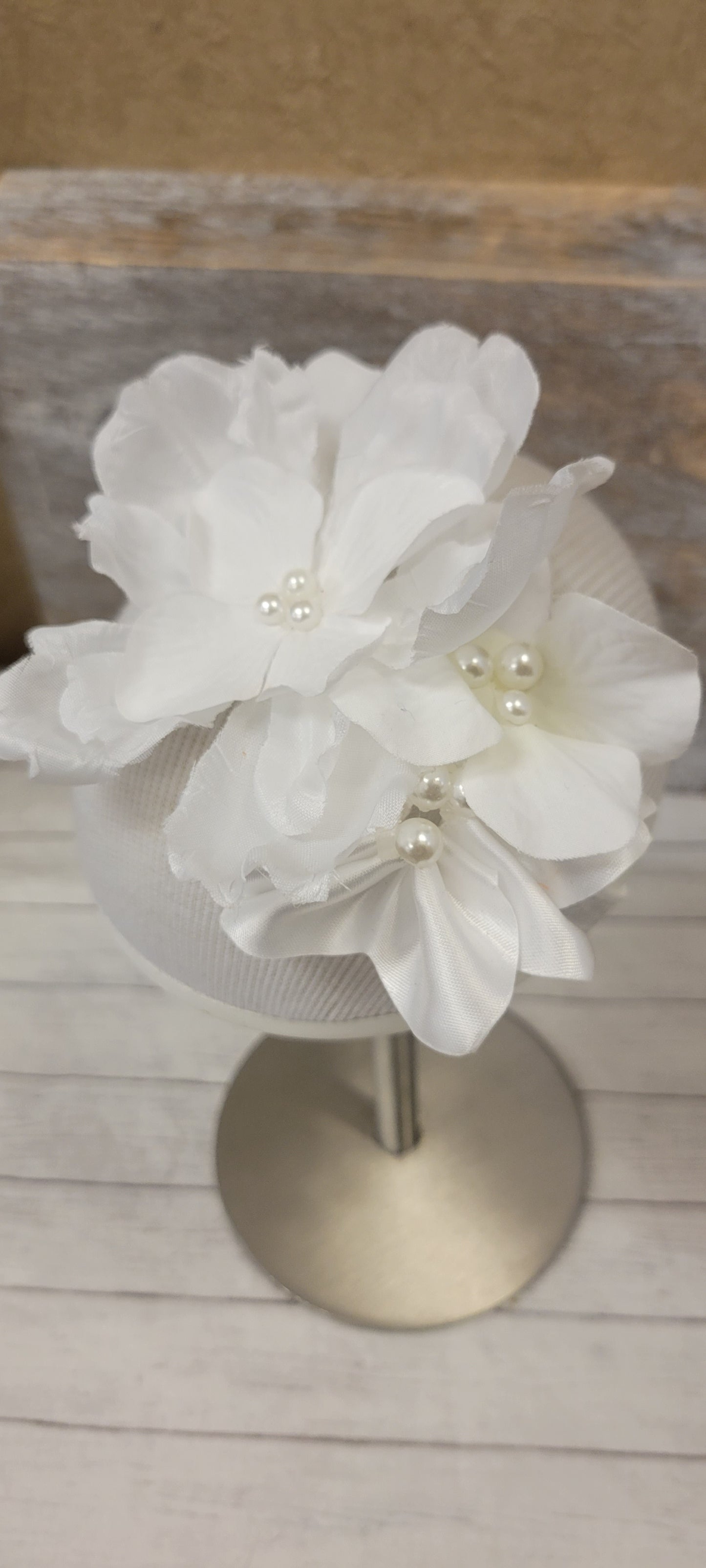 White flowers headband, Communion headband, baptis headband