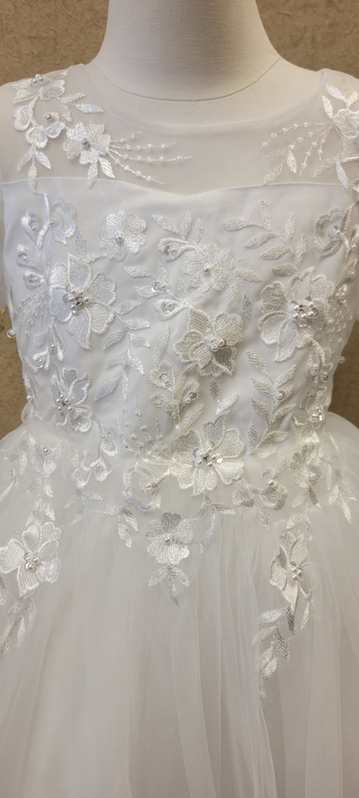 First Holy Communion Dress/vestido de primera comunion white 5833