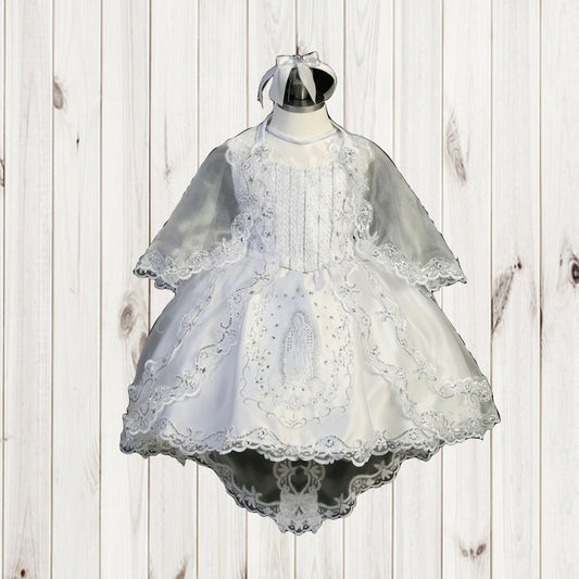 Vestido de Bautizo con Virgen de Guadalupe