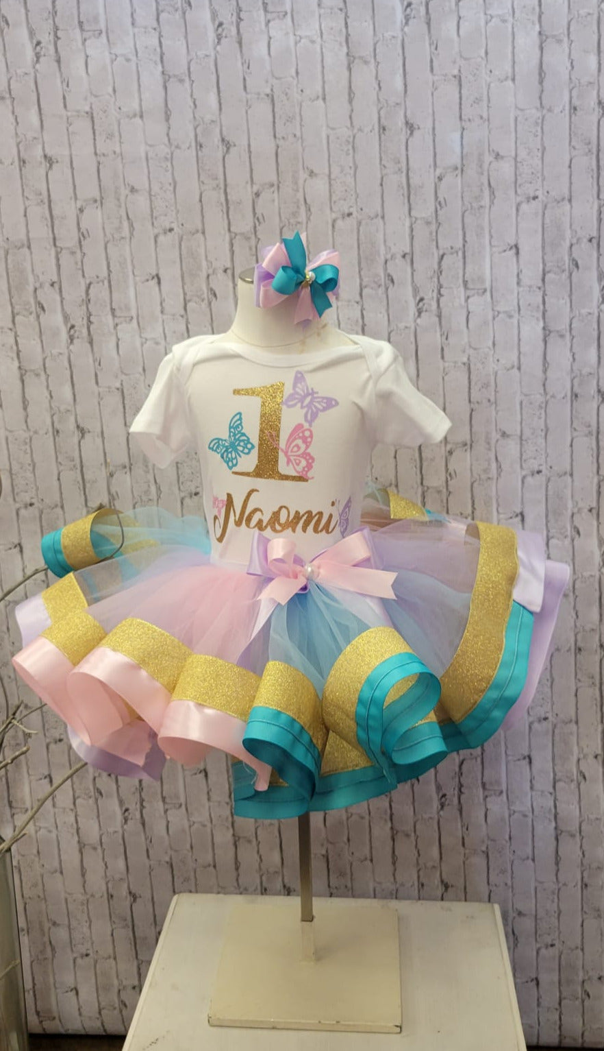 Set de Mariposas de cumpleanos, ButterflyBirthday Tutu Outfit,