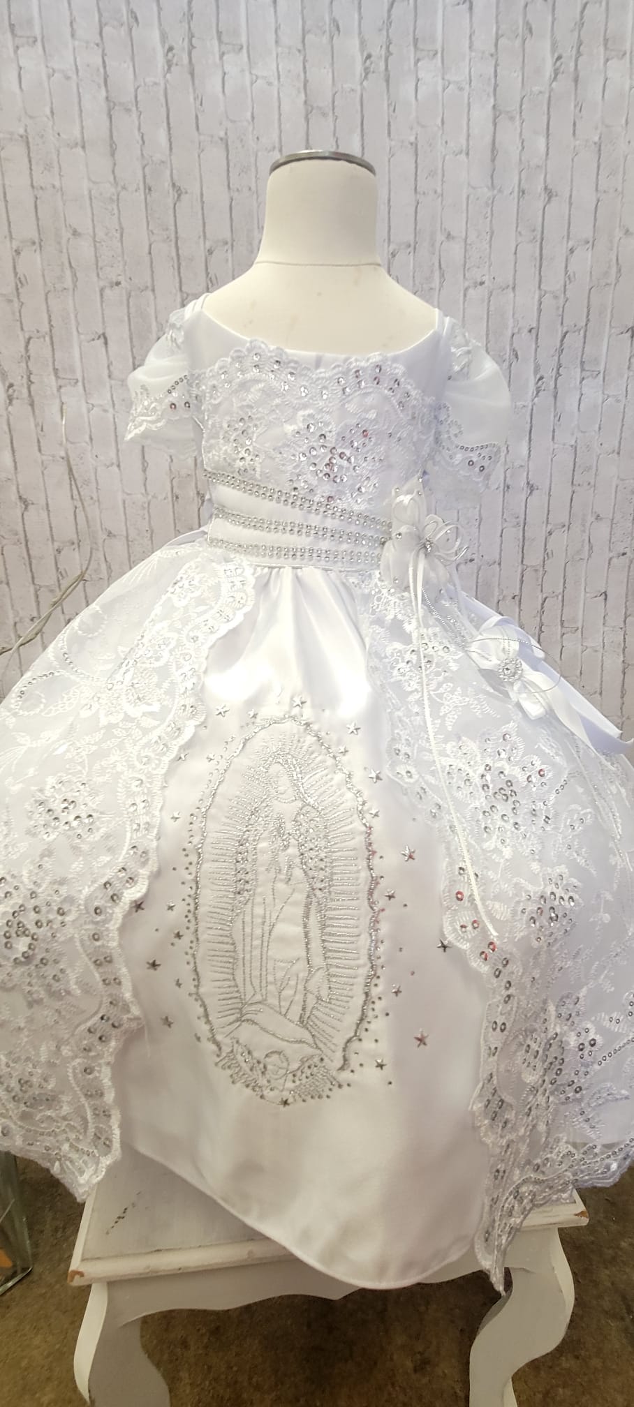 Baptism/Christening Gown de virgen de guadalupe