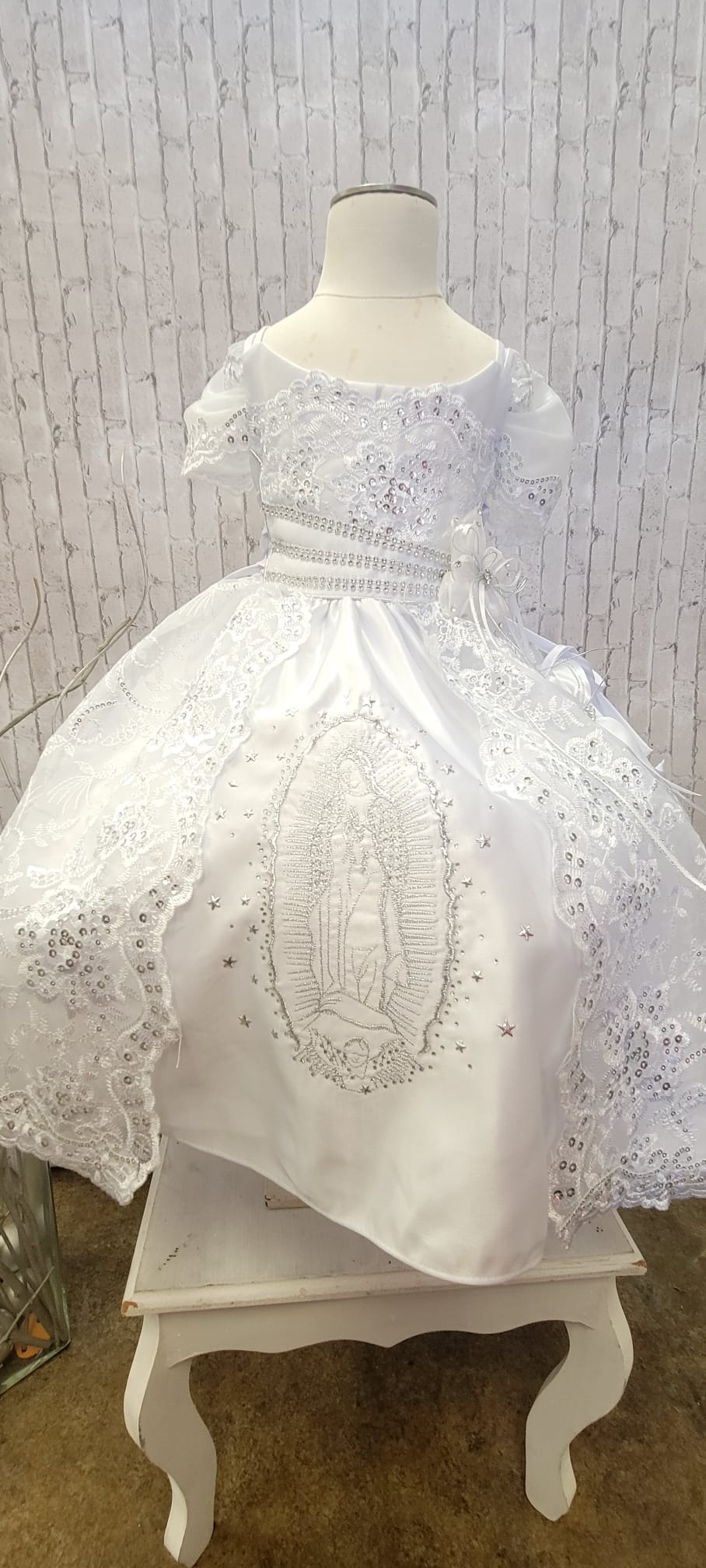 Baptism/Christening Gown de virgen de guadalupe