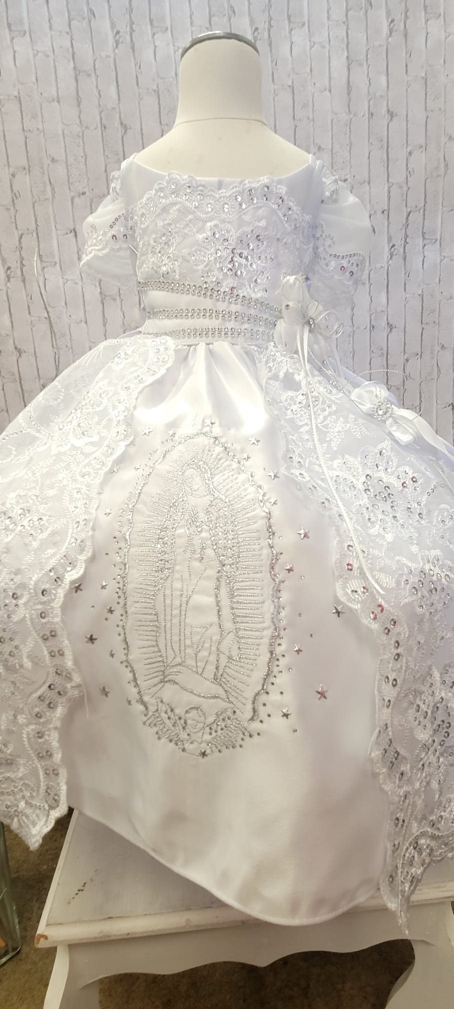 Baptism/Christening Gown de virgen de guadalupe