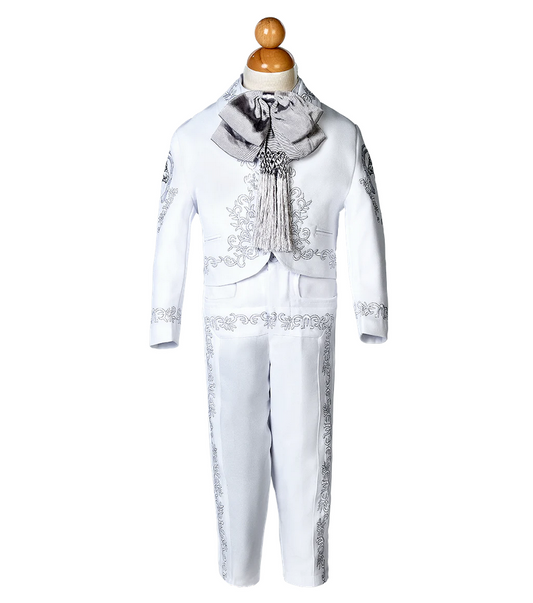 Traje de Charro con Sombrero con Caballos (plata)