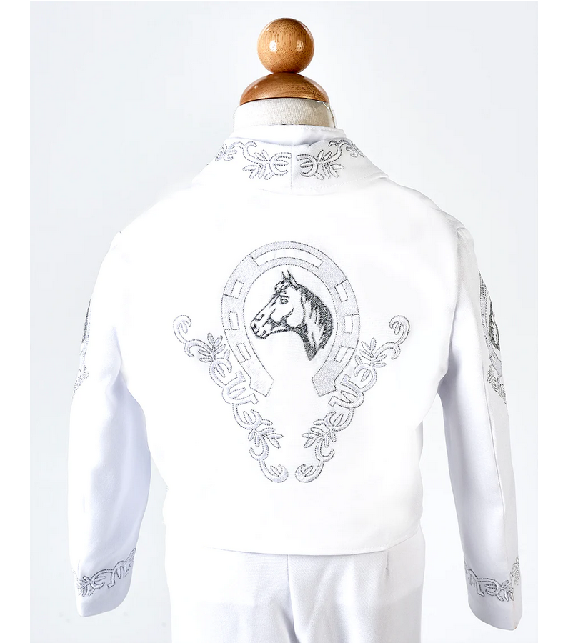 Traje de Charro con Sombrero con Caballos (plata)