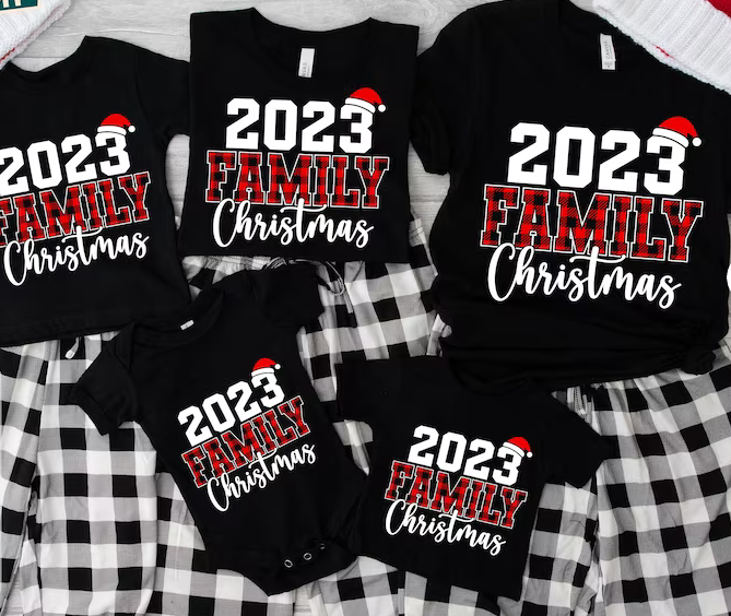 Family Christmas 2023, Christmas Shirts 2023 , Custom Name Christmas Shirt