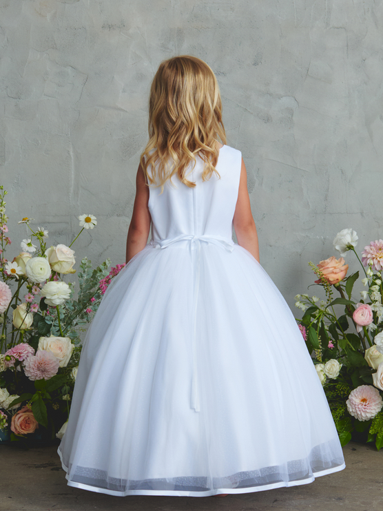 First Holy Communion Dress/vestido de primera comunion white 5905