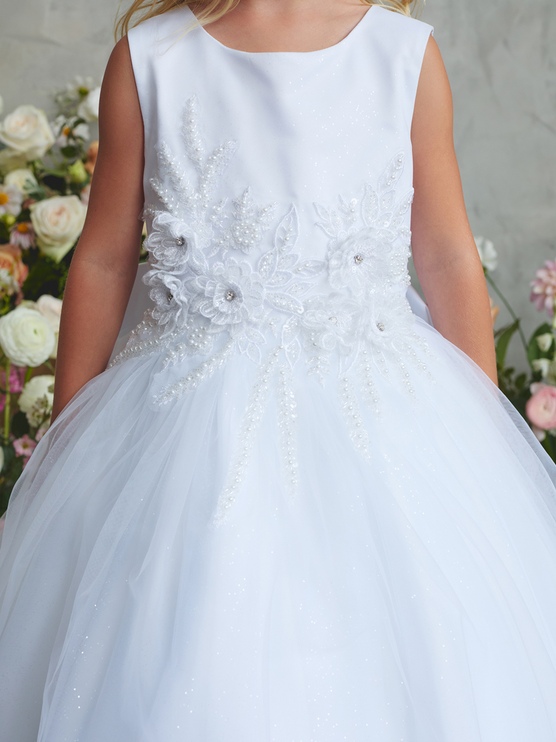 Baptism / First Holy Communion Dress/vestido de primera comunion white 5901