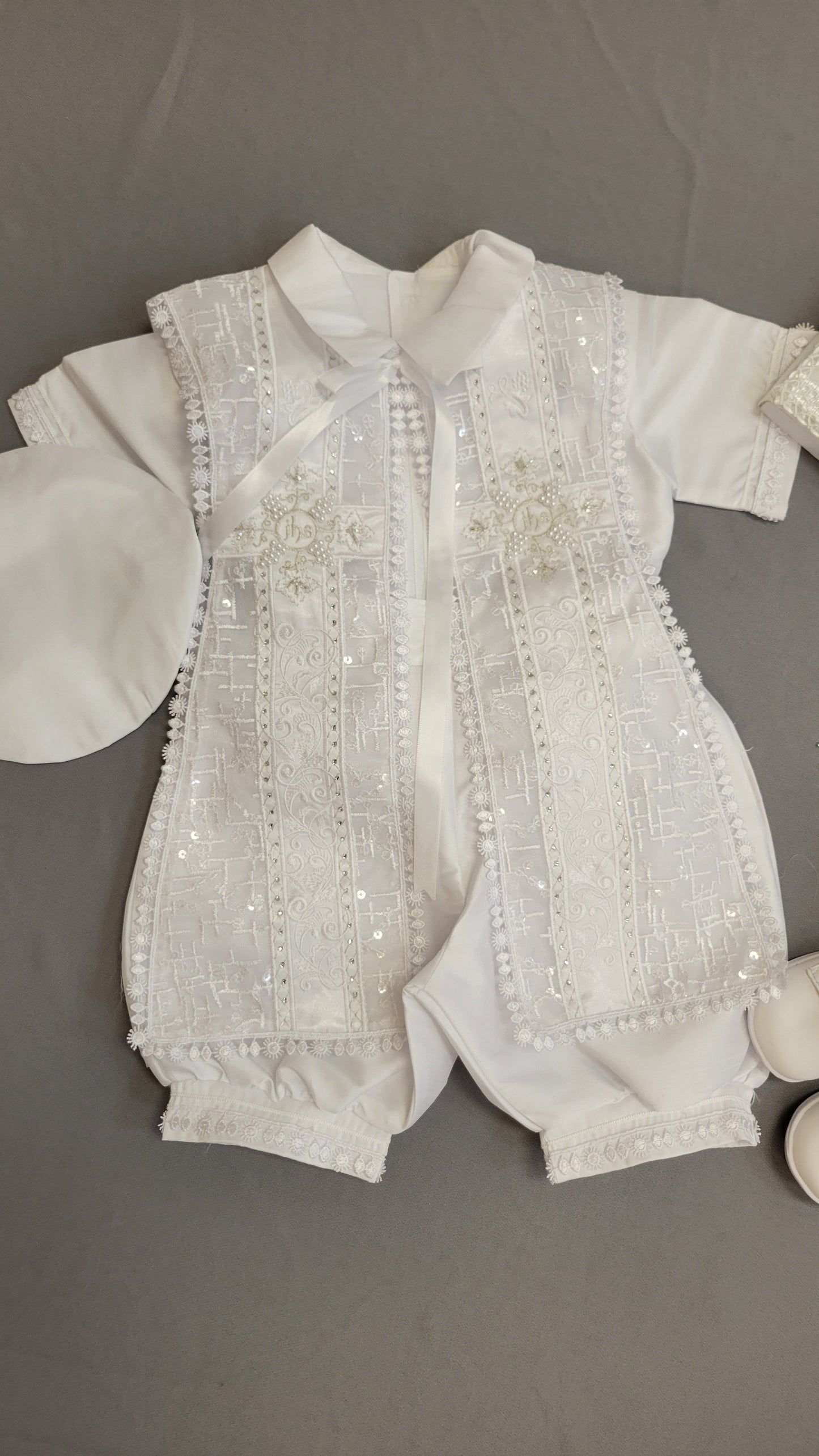 (Copy) Ropon de Bautizo de Niño, Boy Christening Outfit, candle set.