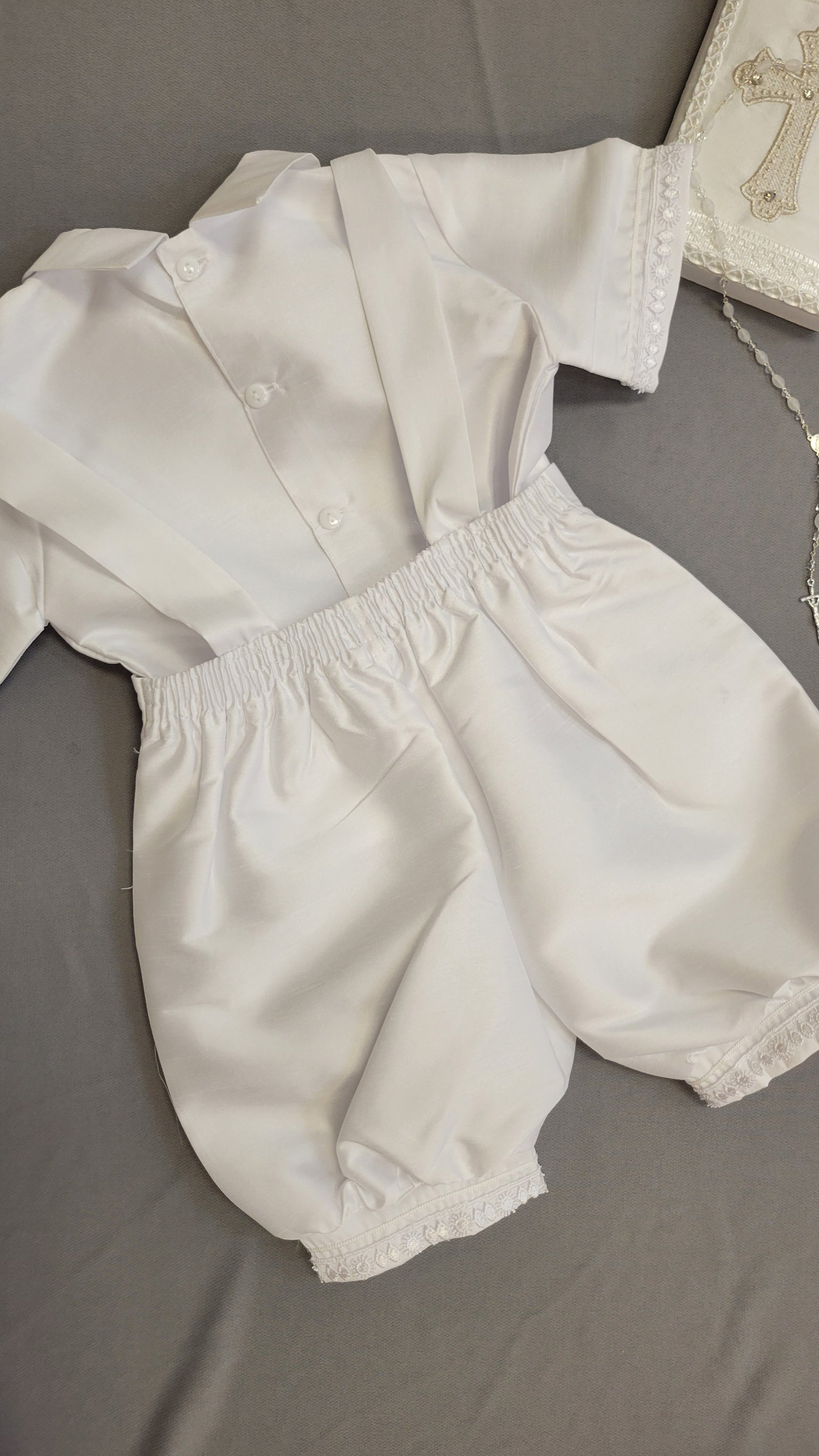(Copy) Ropon de Bautizo de Niño, Boy Christening Outfit, candle set.