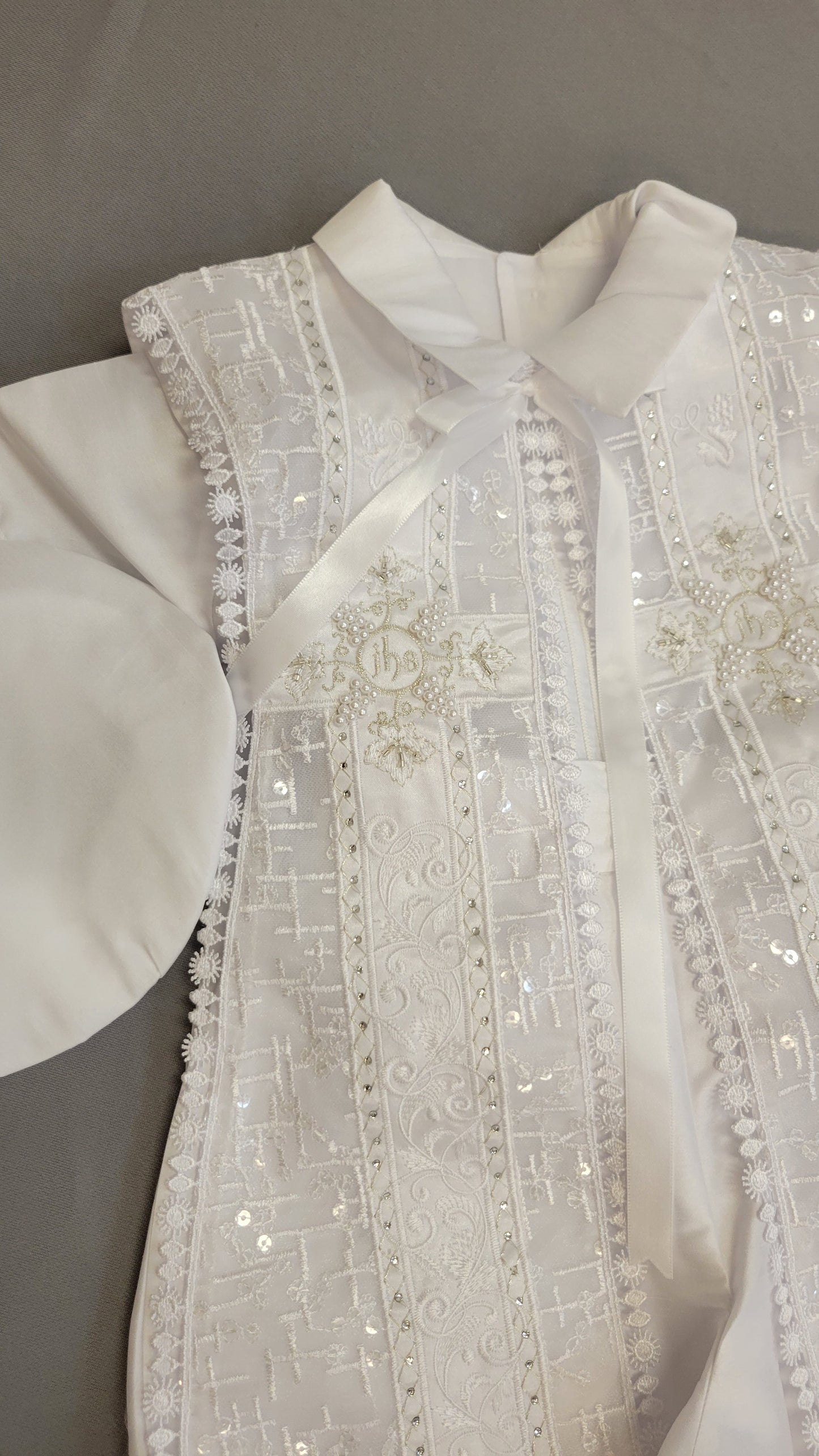 (Copy) Ropon de Bautizo de Niño, Boy Christening Outfit, candle set.