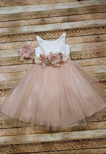 Blush Girl Dress Girl Dress Blush Dress Blush Dress Flower Girl Wedding Flower Girl Dress Blush Teen Dress