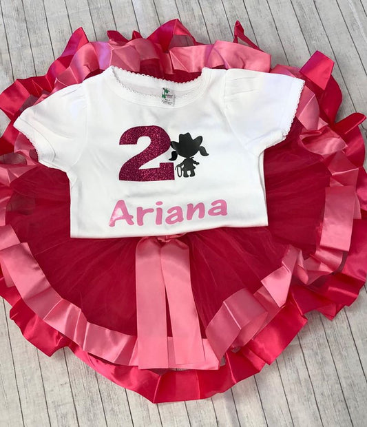 Cowgirl  Birthday Tutu Outfit