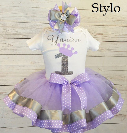 Princess Crown  Birthday Tutu Outfit