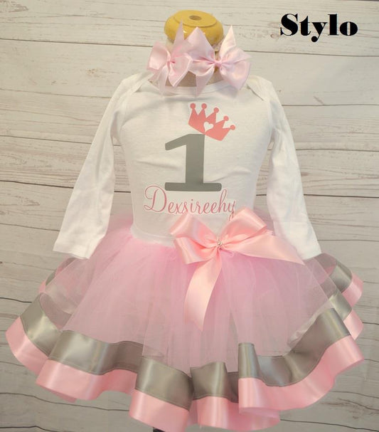 Princess Crown  Birthday Tutu Outfit