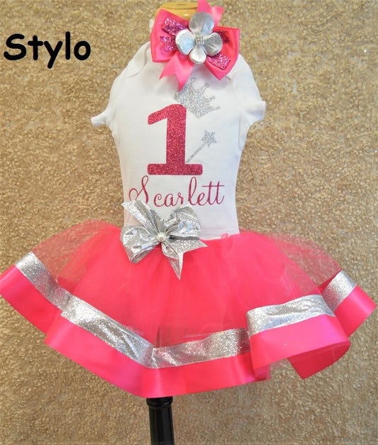 Princess Crown  Birthday Tutu Outfit