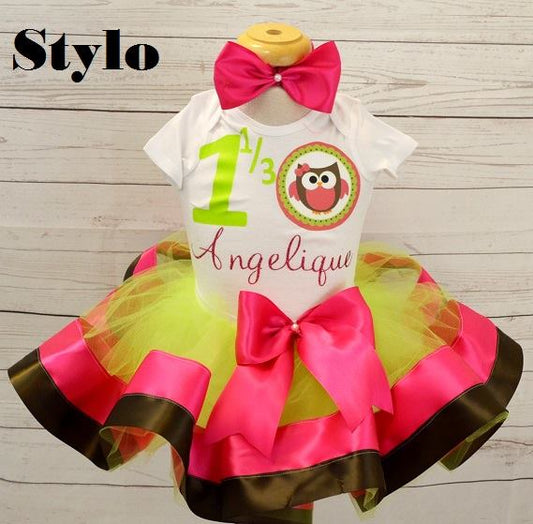 Owl First birthday tutu outfit