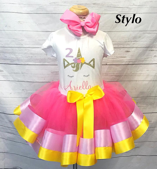 Unicorn Birthday Tutu Outfit - STYLOBOUTIQUE