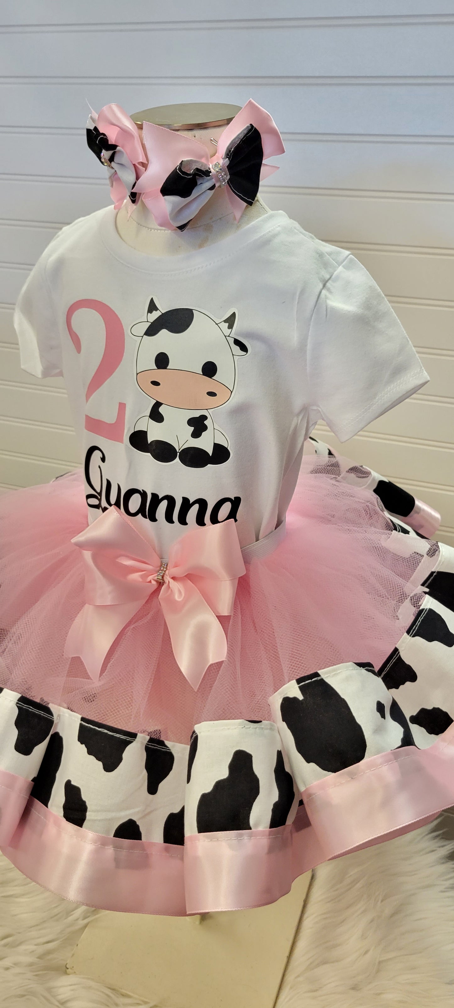 Cow, cowgirl, vaca loca  Personalized Tutu Outfit
