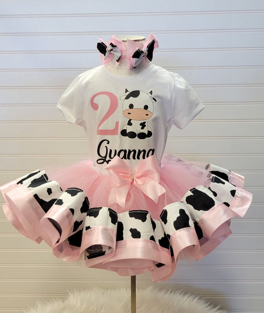 Cow, cowgirl, vaca loca  Personalized Tutu Outfit