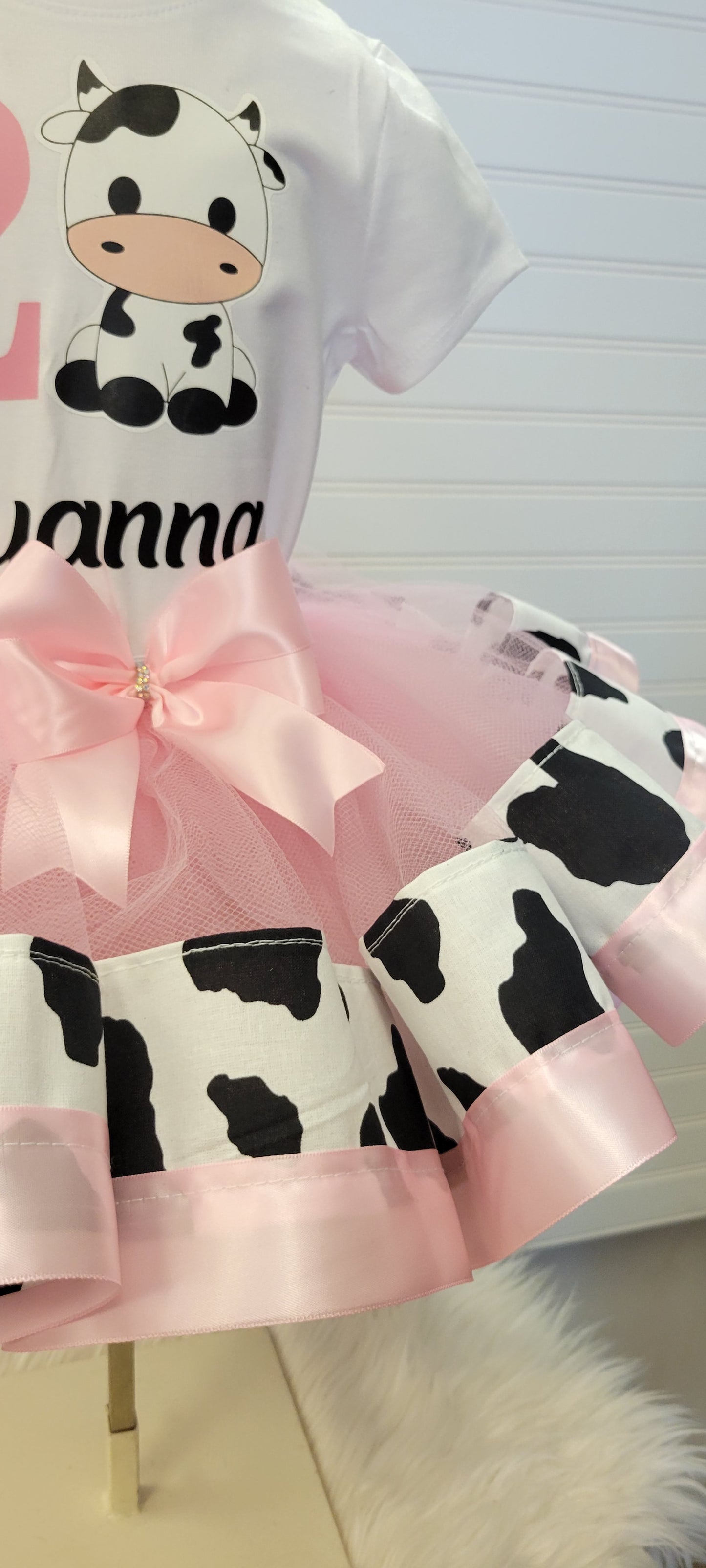 Cow, cowgirl, vaca loca  Personalized Tutu Outfit