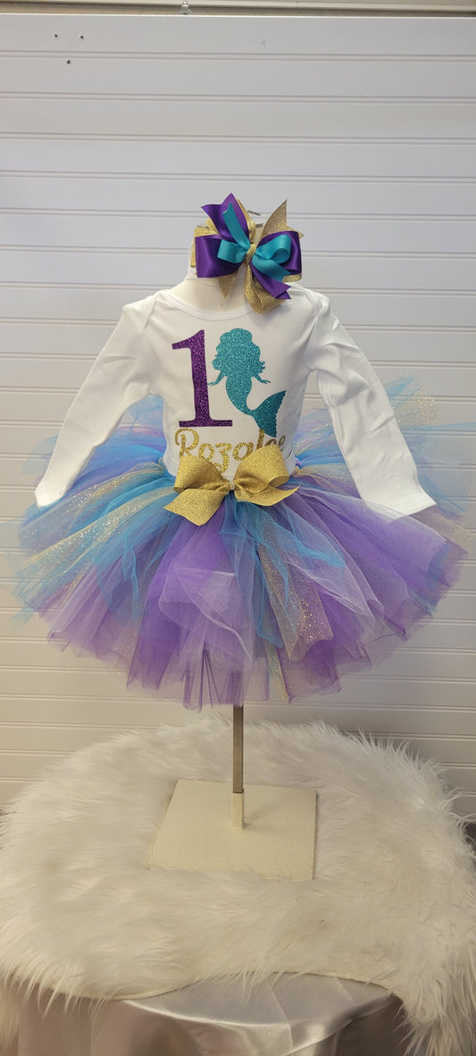 Mermaid Personalized Tutu Outfit