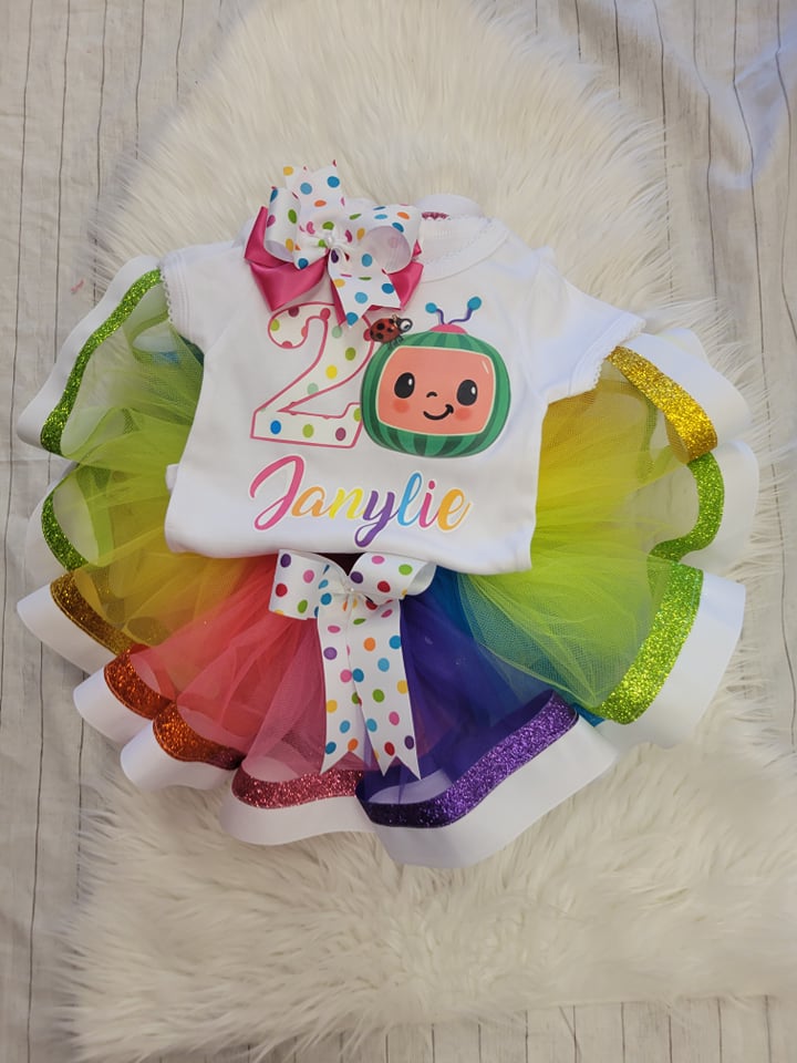 Personalized Tutu Outfit colorful