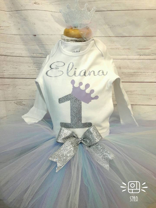 Princess Crown  Birthday Tutu Outfit