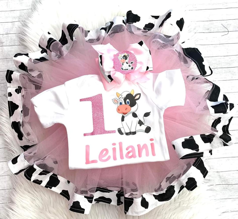 Vaca lola Birthday Tutu Outfit