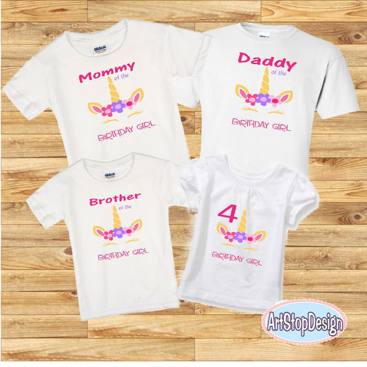Unicorn Birthday Family Shirts - STYLOBOUTIQUE