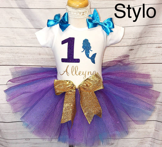 Mermaid birthday Tutu Outfit - STYLOBOUTIQUE