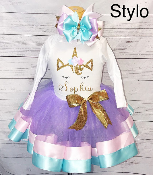 Unicorn Birthday Tutu Outfit - STYLOBOUTIQUE