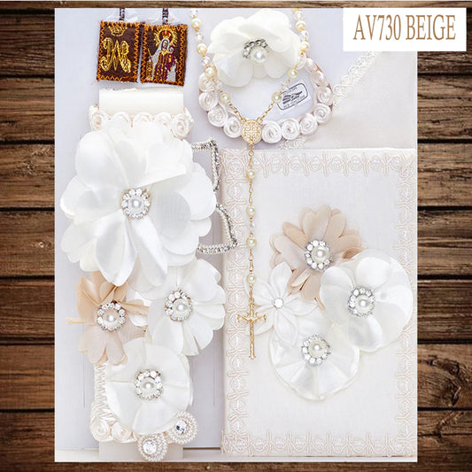 Baptism/Christening Candle Set AV730BEIGE