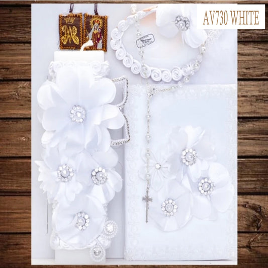 Baptism/Christening Candle Set AV730WHITE