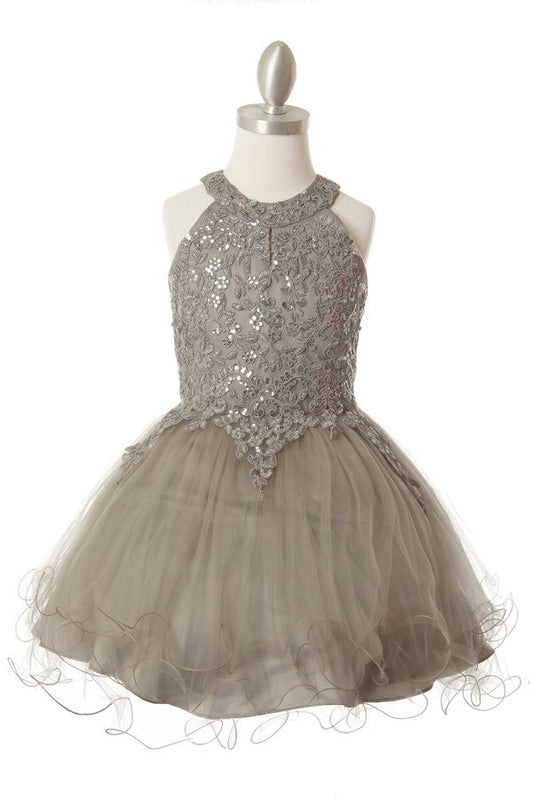 Silver Girl Dress,Girl Dress,Grey Dress, Silver Dress, Flower Girl, Wedding Flower Girl Dress, Silver Teen Dress