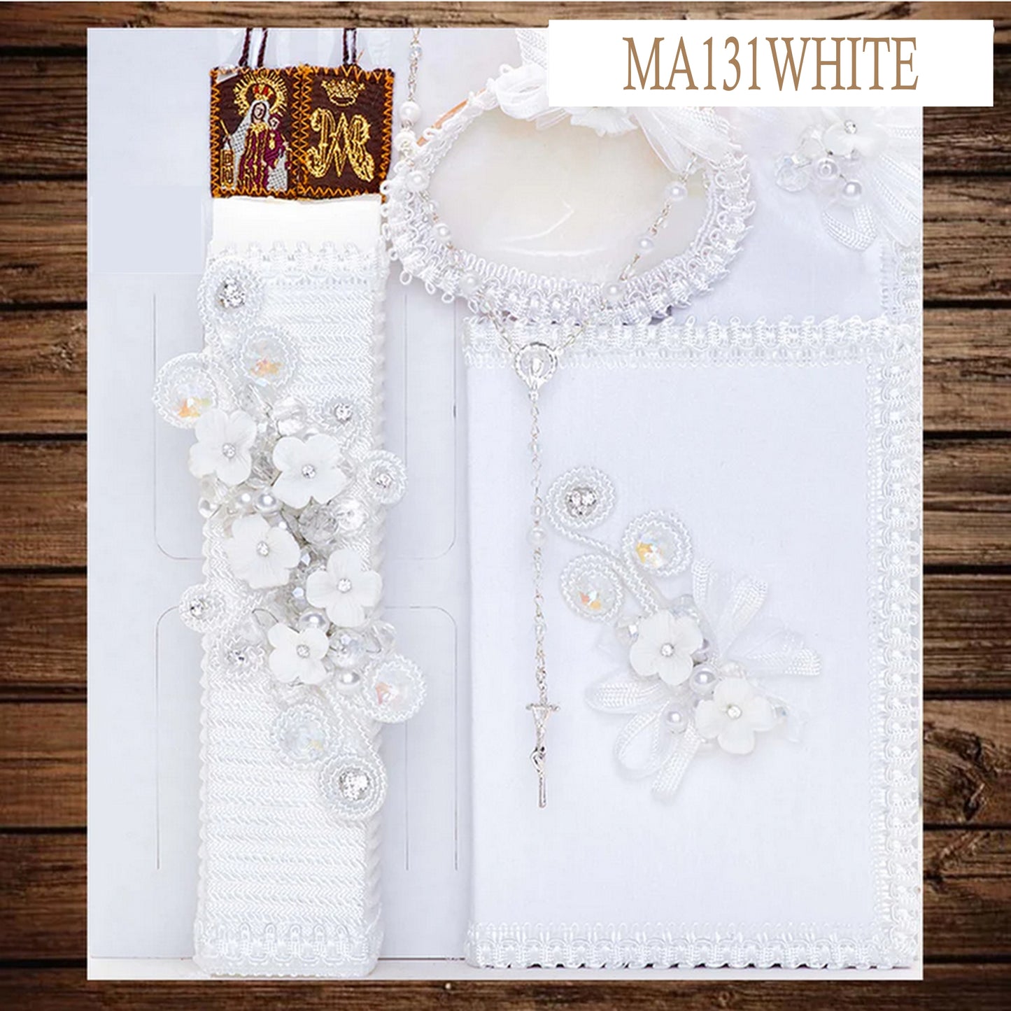 Baptism/Christening Candle Set MA130WHITE