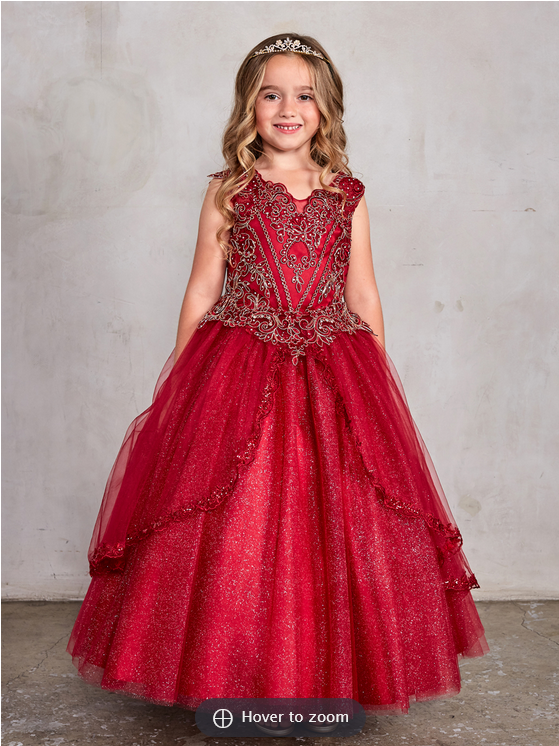 Burgundy Girl Dress, Flower Girl, Wedding Flower Girl Dress, Quince Damita 7028