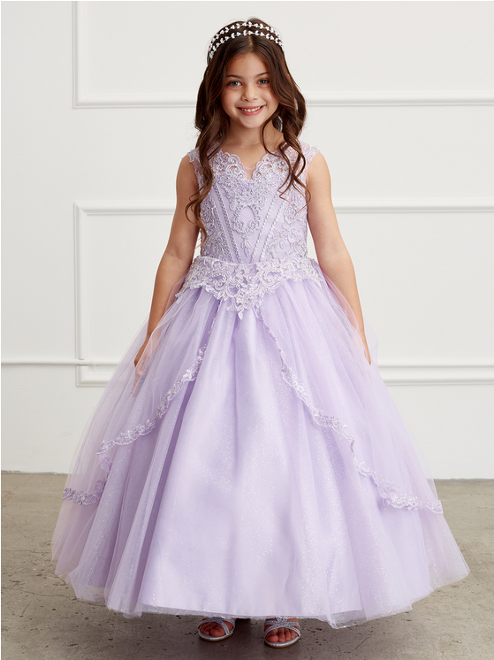 LIlac Girl Dress, Flower Girl, Wedding Flower Girl Dress, Quince Damita 7028