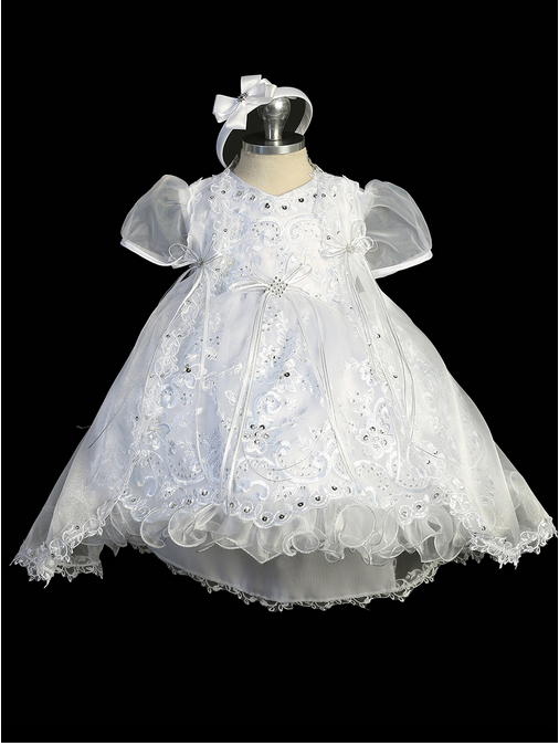 White Baptism/Christening Gown 2394tt