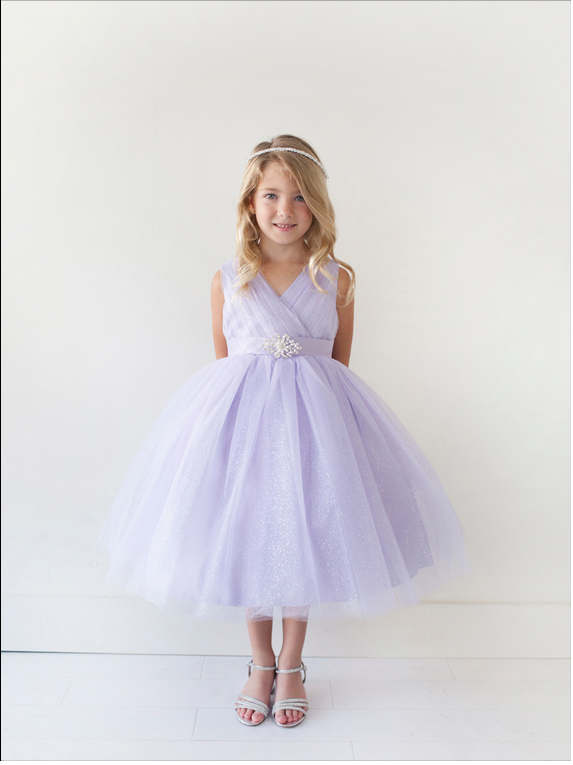 Girls lilac bridesmaid dress best sale