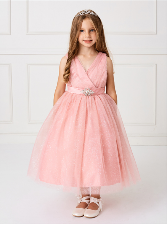 Rose Gold Girl Dress,Girl Dress, Rose Gold  Dress, Flower Girl, Wedding Flower Girl Dress, party dress