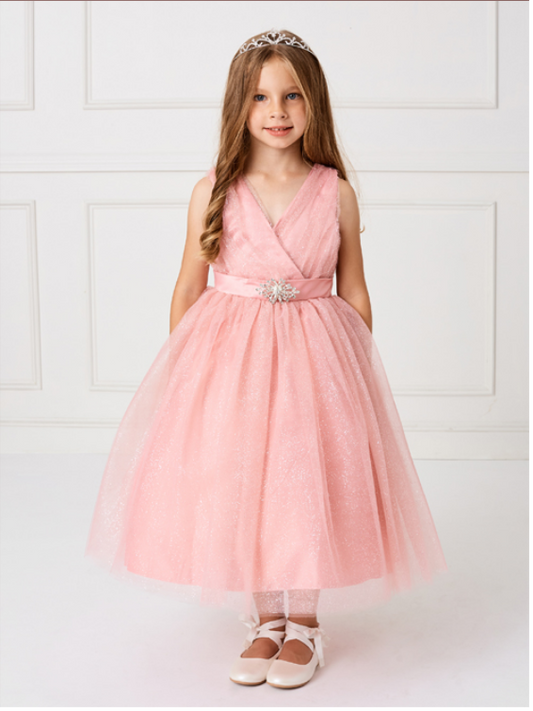 Rose Gold Girl Dress,Girl Dress, Rose Gold  Dress, Flower Girl, Wedding Flower Girl Dress, party dress