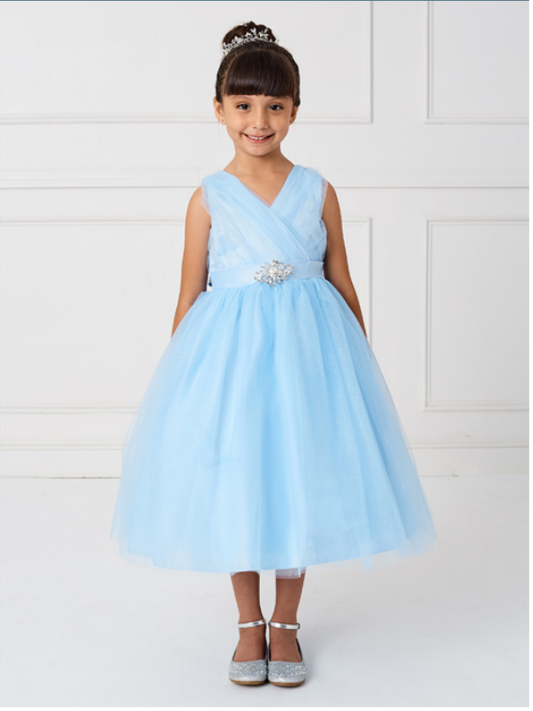 Sky Blue Girl Dress,Girl Dress, Sky Blue Dress, Flower Girl, Wedding Flower Girl Dress, party dress